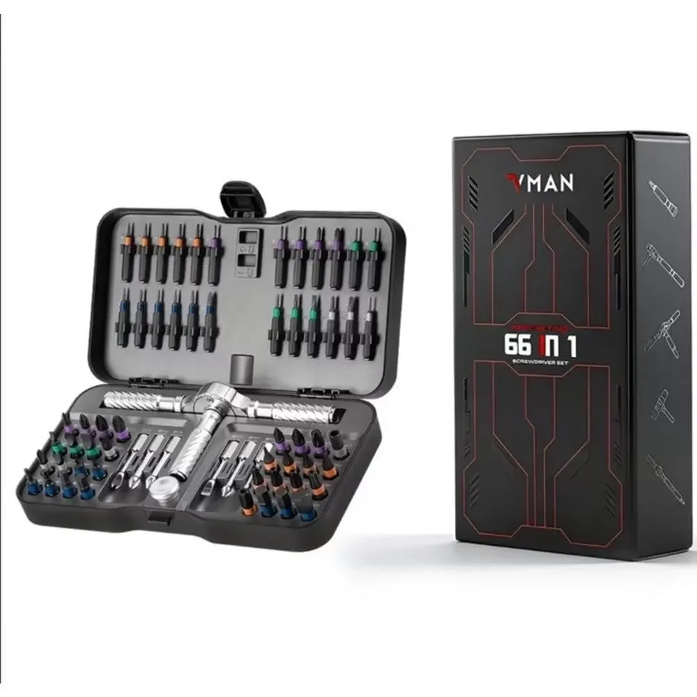 🔥VMAN 66 in 1 Multifunction Ratchet Screwdriver Set Magnetic Bits BNIB🔥